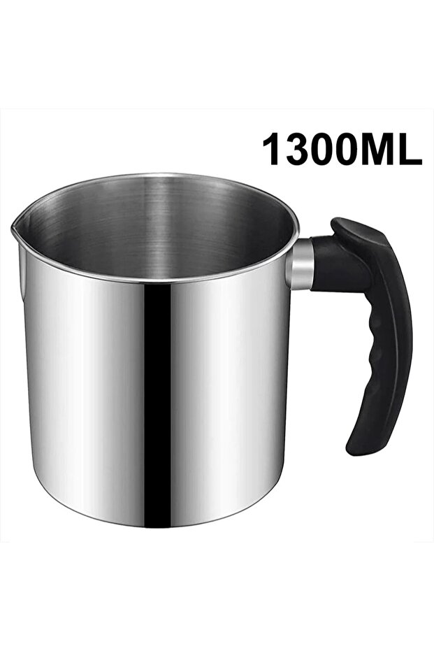 1300ml 1.3-Liter Candle-Making Pouring Pan, 44-Ounce Wide-Mouth Large-Diameter Wax Melting Pan, Heat