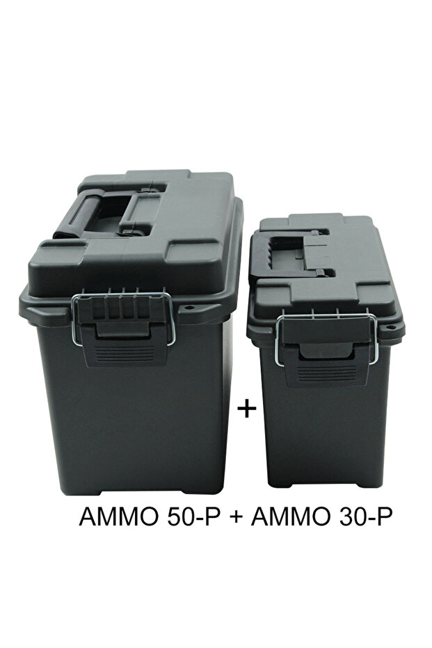 صندوق ذخيرة بلاستيكي أخضر AMMO 3050-P لتخزين الأسلحة بأمان، علبة ذخيرة خفيفة الوزن، ملحقات ذخيرة عالية القوة