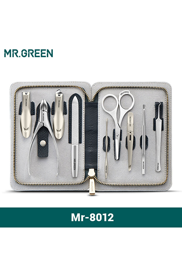 MR.GREEN Mr-8012 MR.GREEN Innate Luxury Manicure Set Scissor Stainless Nail Clipper Kit Full Grain C