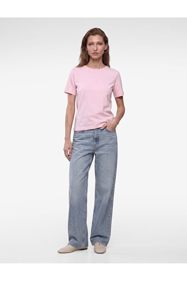 Cotton Crew Neck Short Sleeve Basic T-Shirt