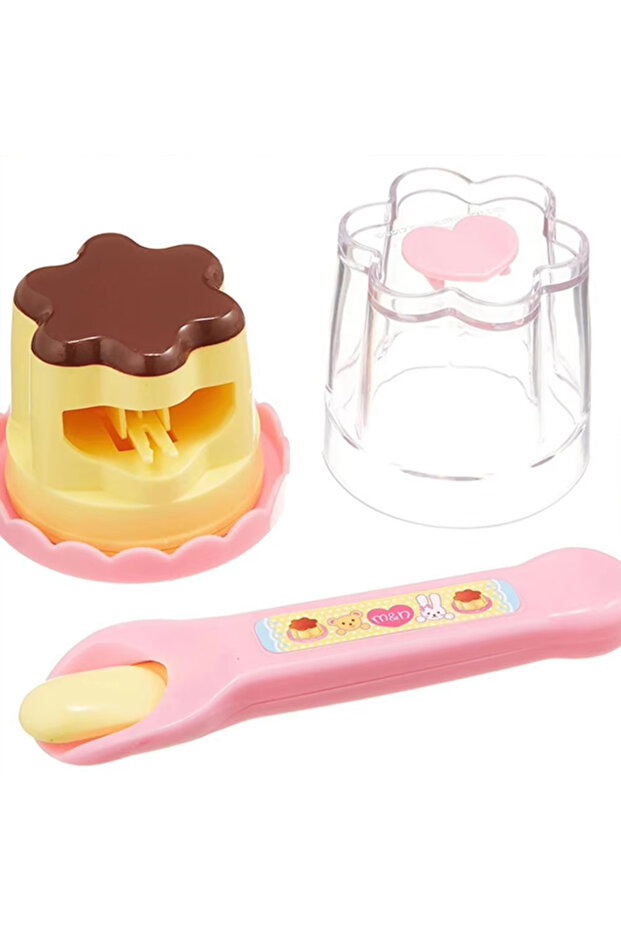Pink Feeding Pudding Feeding Toy Cute Pink Jelly Strawberry Pudding Set Desktop Ornament Models Desk