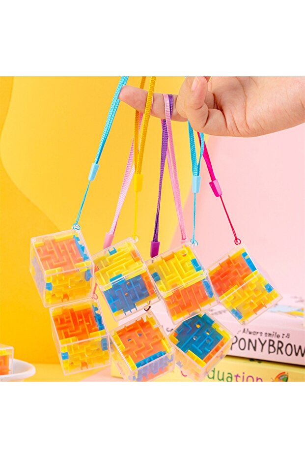 With rope 30PCS 10/20/30 Pcs Fun 3D Cube Rolling Beads Maze Educational Toys Boys Girls Birthday Wed