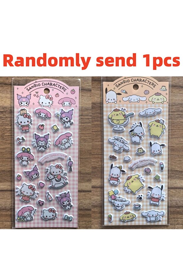 Joytop Randomly send 1pcs-B Genuine Sanrio Hello Kitty 3D Stickers For Scrapbook Phone Mug Planner G