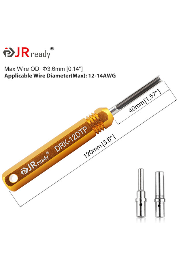 أداة استخراج دبابيس التوصيل DRK-12DTP JRready لإزالة أطراف التوصيل الصلبة/المختومة من Deut