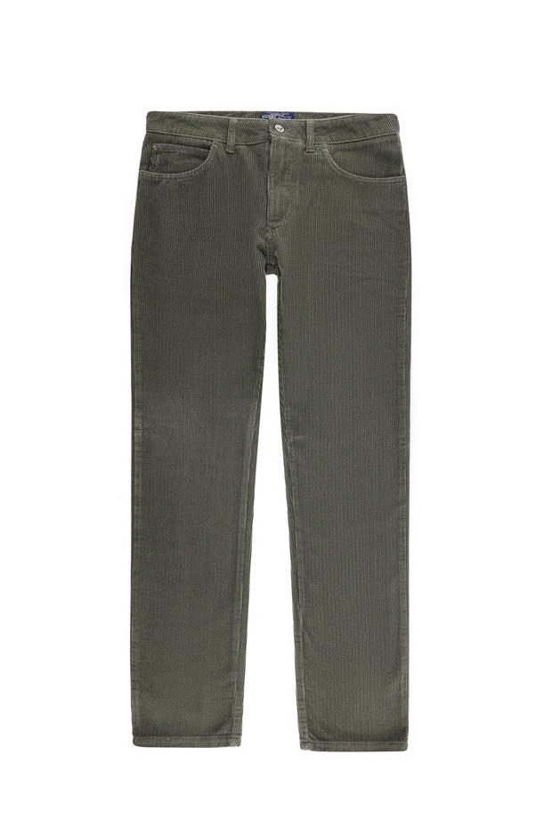 Regular Fit Standard Cut Cotton Velvet Trousers