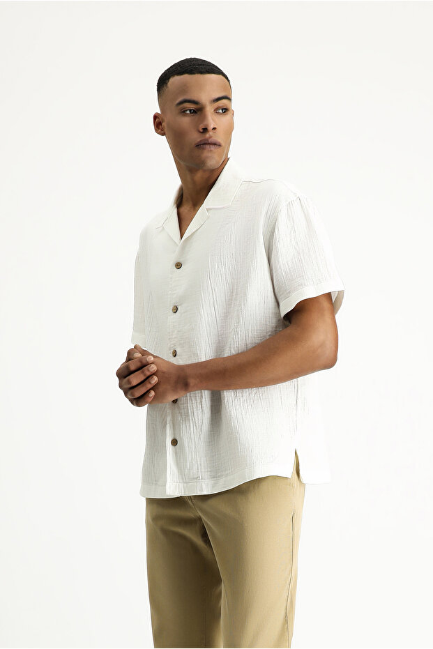 Oversize Short Sleeve Cotton Shirt