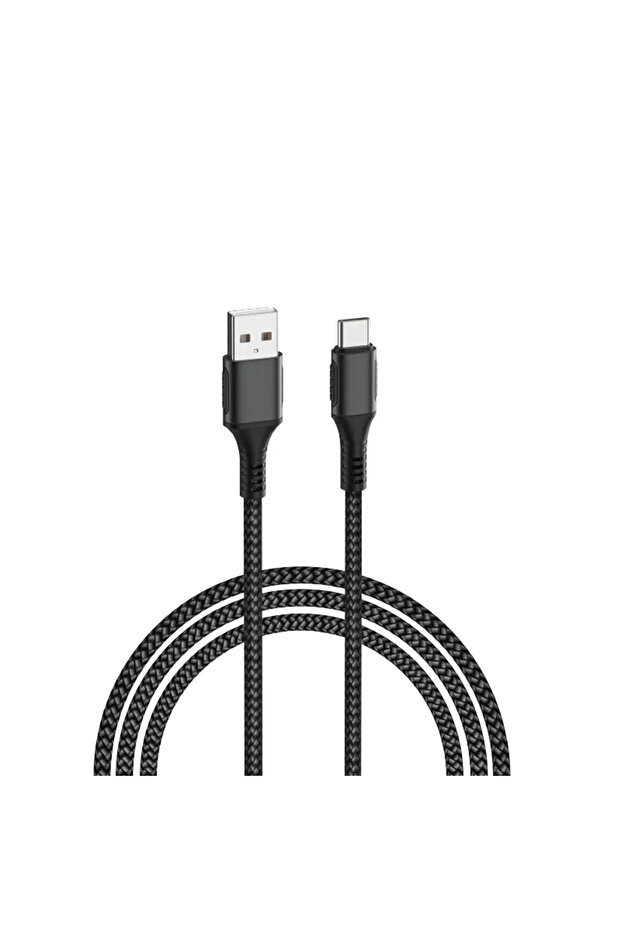 كابل شحن ونقل بيانات USB إلى Type-C بطول 1 متر MX74 - نسيج مضفر عالي المتانة