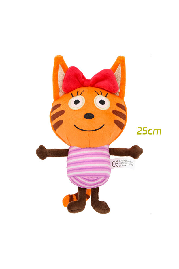 D 25cm Genuine kid e cats Russian Три кота My Family Three Happy Cats Plush Doll Cookie Candy Puddi.