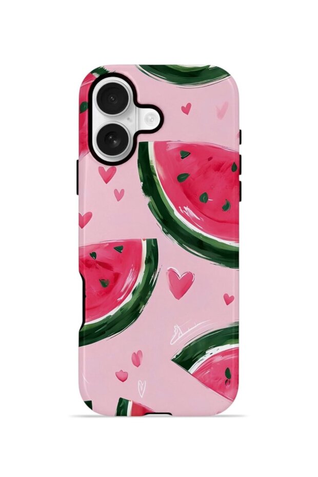 iPhone 16 Plus Vorian Double Layer Case Watermelon Hearts