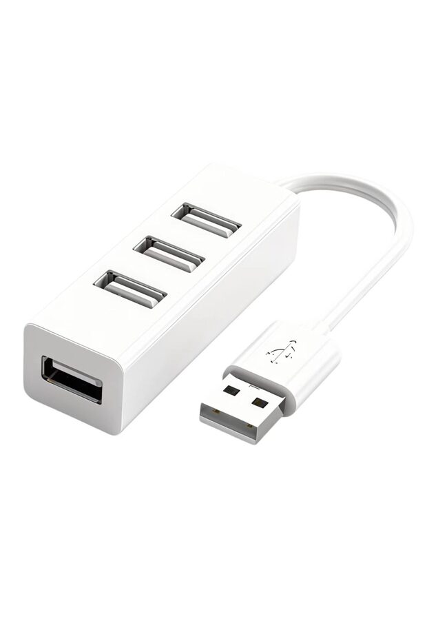 white1Pcs USB 2.0 4-Port Power Strip Charging Extension Cable USB Hub Multi-Port Socket with Power P