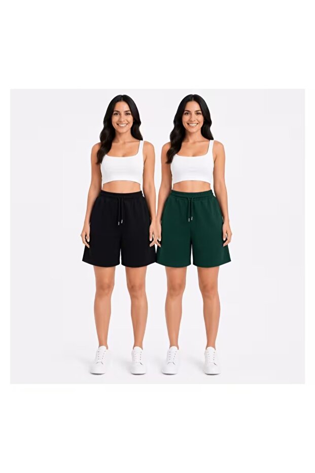 Pack of 2 Women's Short Oversize Shorts