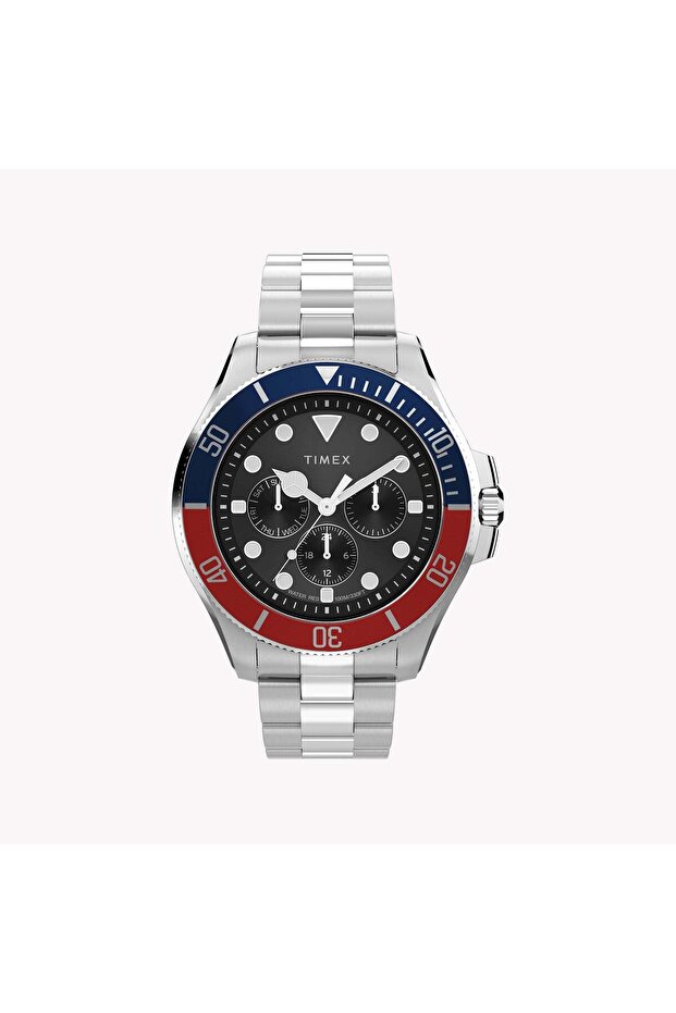 Men's Stainless Steel Silver-Tone, Black | TW2Y33300