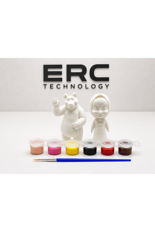 Educational Painting Set for Children – 3D Figure Painting Kit, Includes Acrylic Paint and Brush, Hobby & Developmental Toy 10cm
