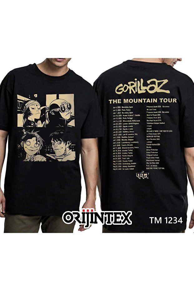 Gorillaz Black Men's T-Shirt