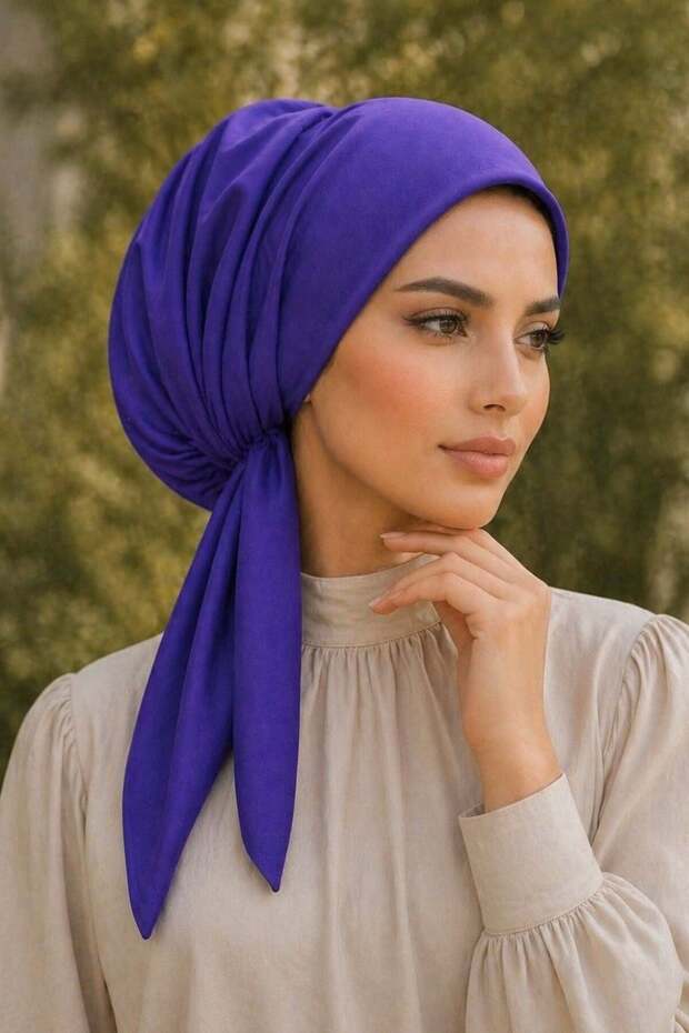 وشاح أرجواني جاهز للارتداء