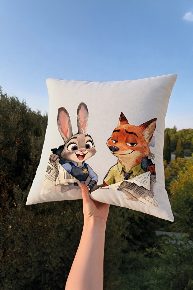 Zootropolis Anime Throw Pillow Cover 43X43 – Game and Movie Themed Decorative Pillowcase