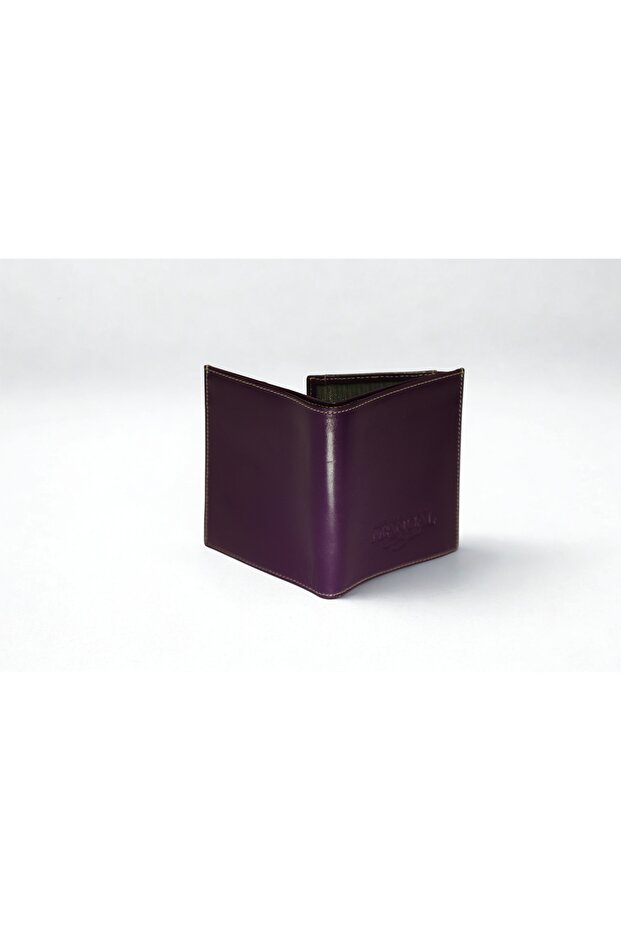 Genuine Leather Sports Wallet - Purple