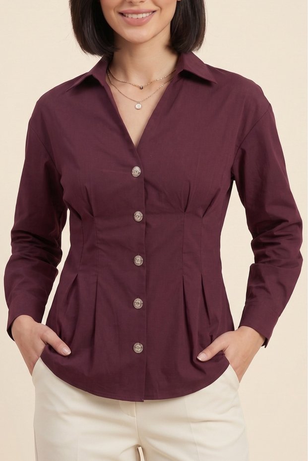 Women's New Season Pleated Shirt
