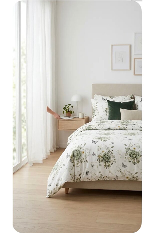 Double Size Elastic Sheet (Own Pattern) Bedding Set - 5