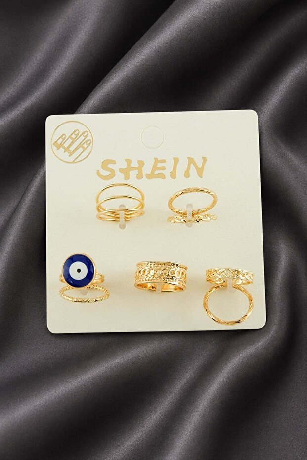 7 Pieces of Nazar Luxury Joint Rings