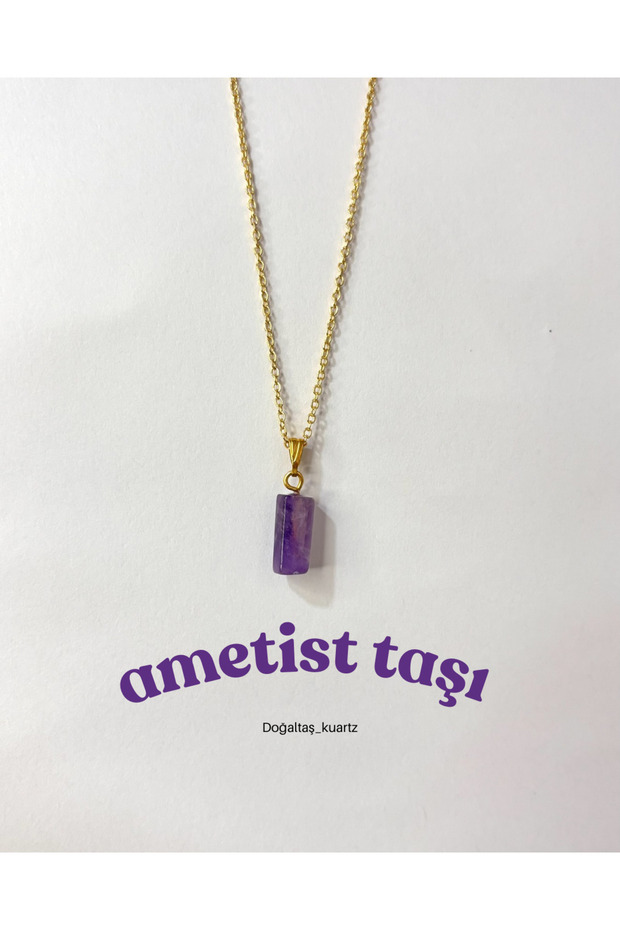 Ametist Minimal Chain Necklace. Certified Original 10mm Size