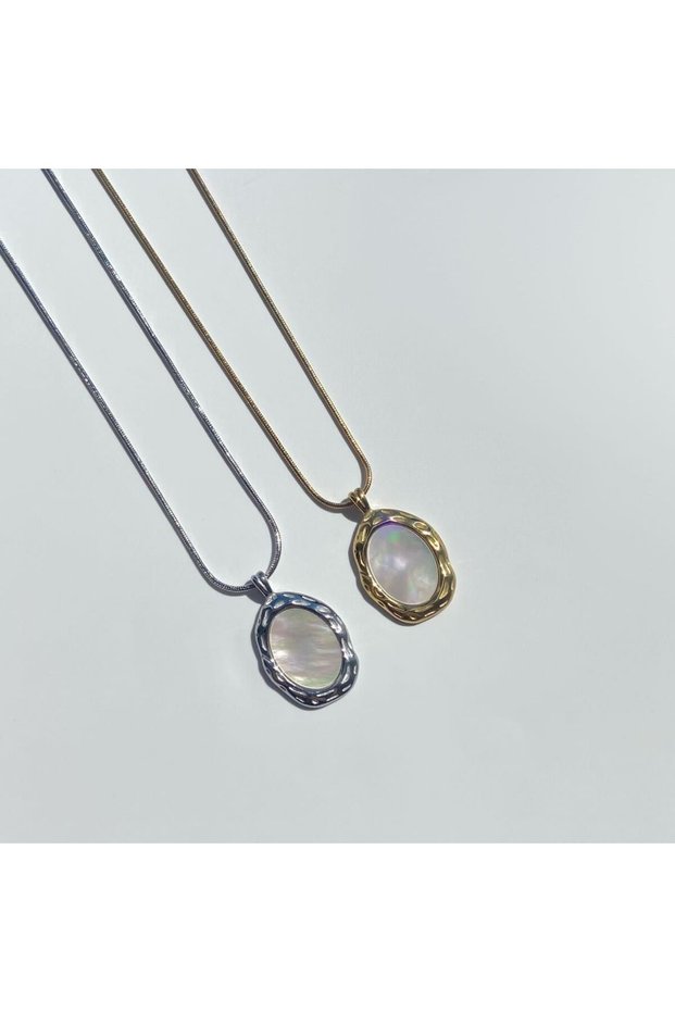 Stainless Steel Gold Silver Double Color Minimal Necklace | Elegant Stylish Modern Women's Necklace for Daily Use (1 Piece)