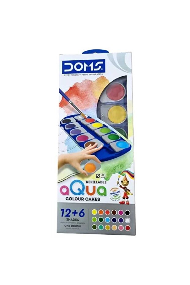 Refillable Aqua Colour Cake, Assorted