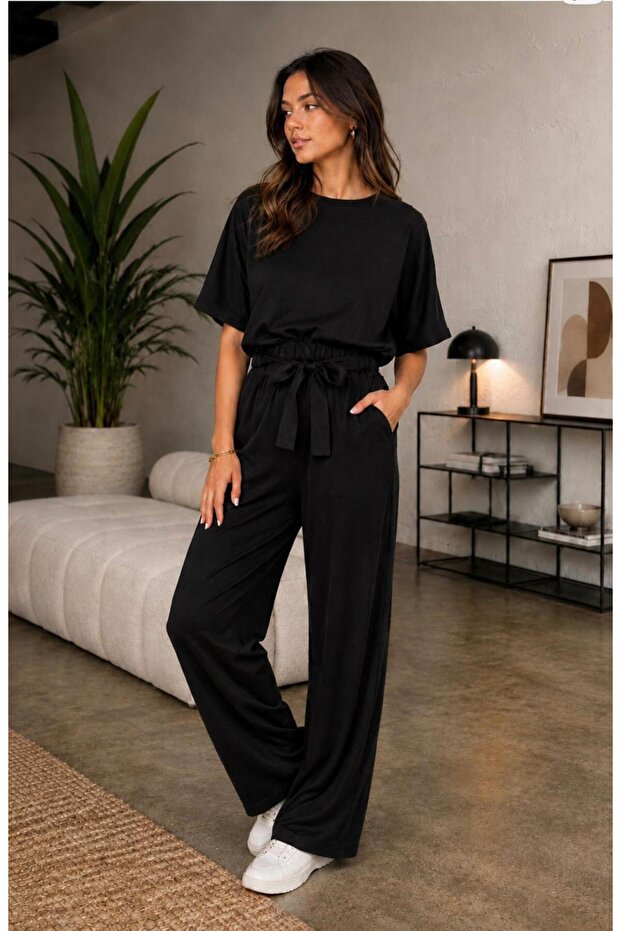 Women's Summer Viscose Suit with Elastic Front Oversize
