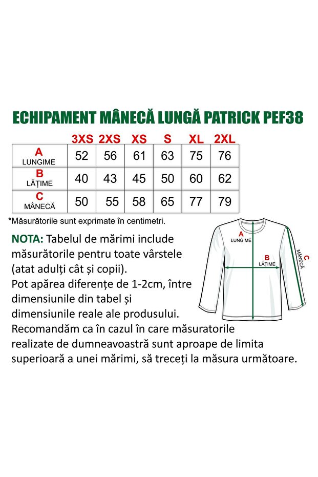 KIT Maneca Lunga, ROSU-BLEUMARIN, 2XL EF38 - 3