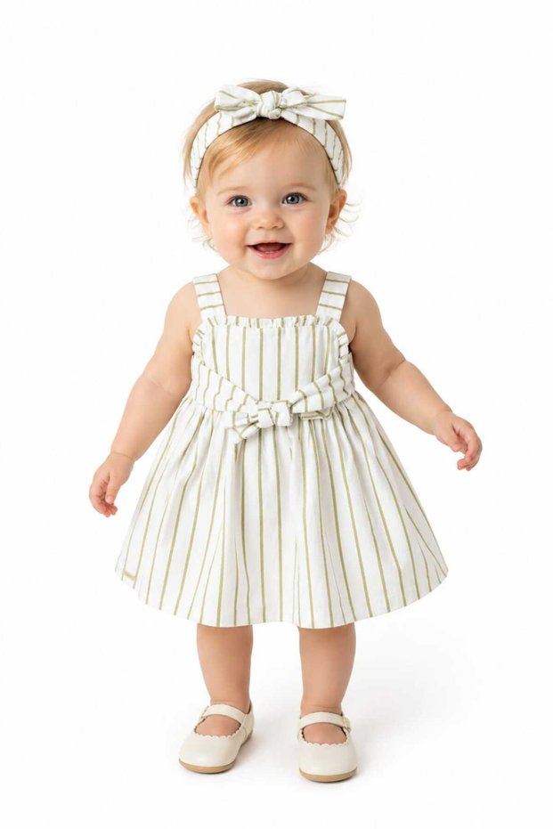Baby Girl Panty Dress and Bandana Set
