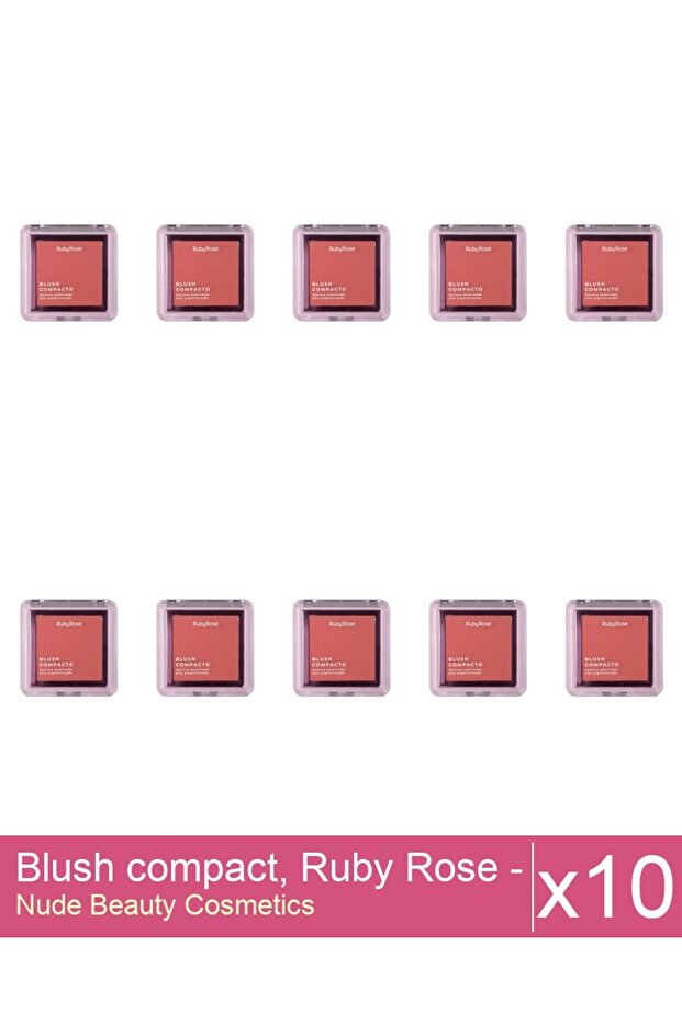 Set 10x Blush compact, Ruby Rose - BL 40, 7.3 g - 1