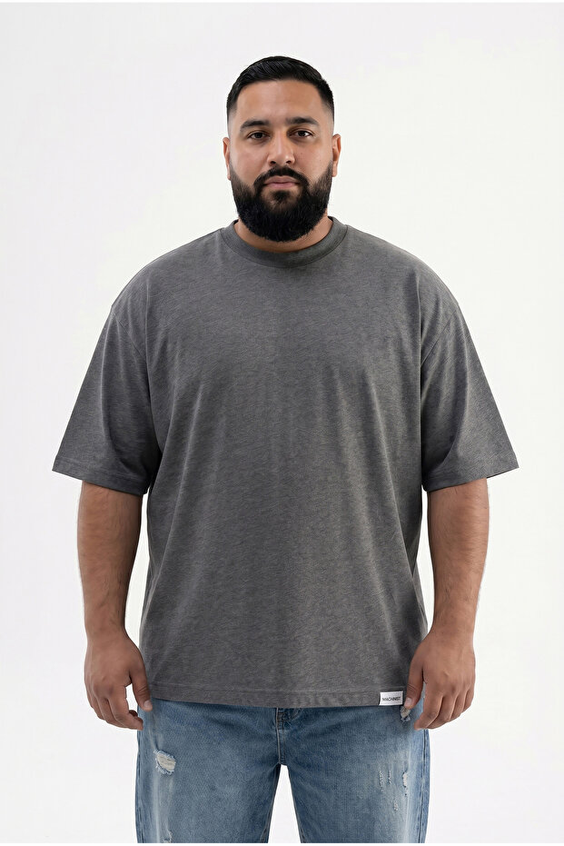 Men's Plus Size Basic T-Shirt Anthracite