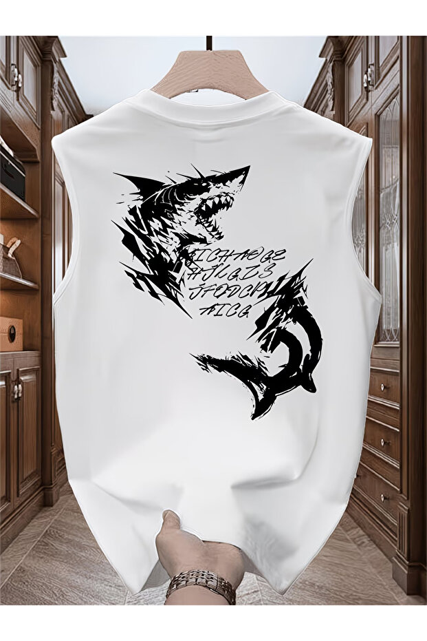 Men's oversized crew neck sleeveless t-shirt - longline