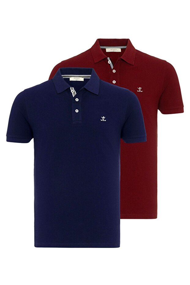 2-pack polo neck t-shirt