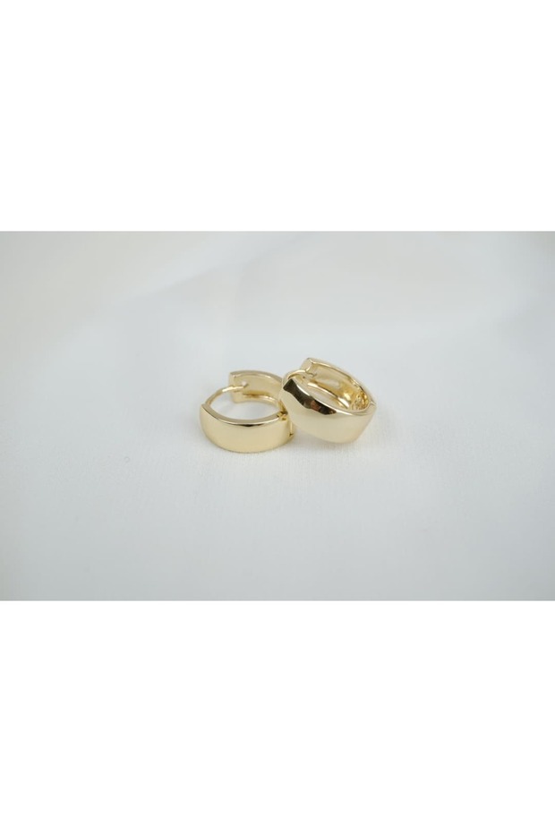Kp422 Flat Model Ring Gold Earring (Inner Diameter 13mm)