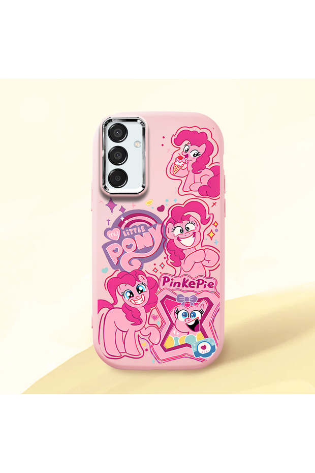 Pink Silicone Case with Shock-Absorbing Camera Protection Compatible with Samsung Galaxy M15
