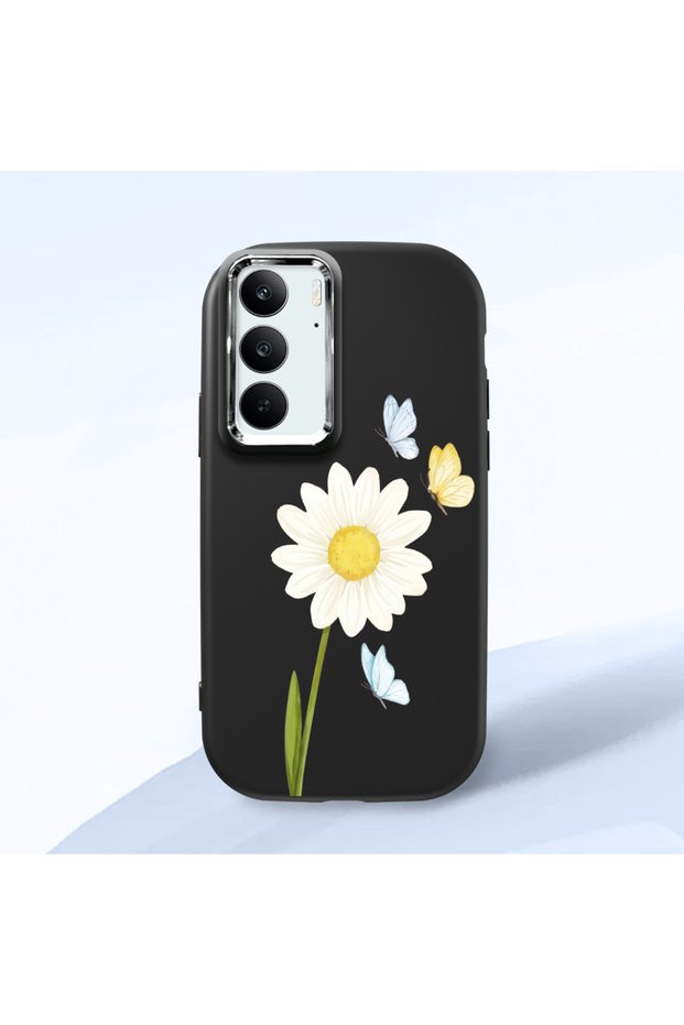 Realme C75 4g Compatible Shock-Absorbing Camera Protected Black Silicone Case
