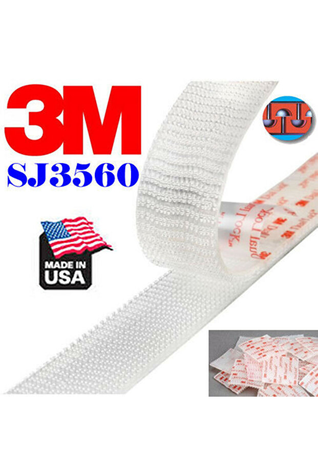 3M 25.4mm x 1m 3M Dual Lock Reclosable Fasteners SJ3560,Type 250,Clear, Snaps Shut, Strong and Secur