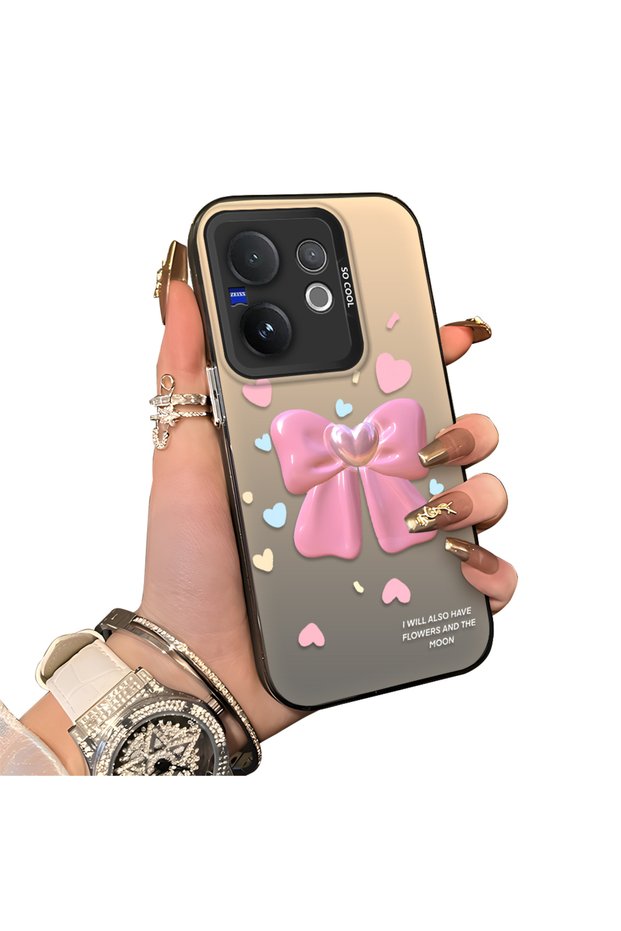 Vivo V60 Compatible Hard Acrylic Back Silicone Edge Lens Protection Case