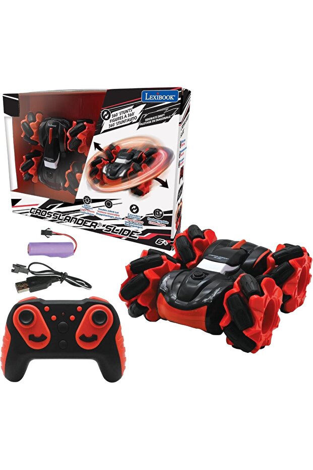 Crosslander Slide Remote Control Car, 4WD, Reversible, 360° Stunts, Light Effects, Rechargeable
