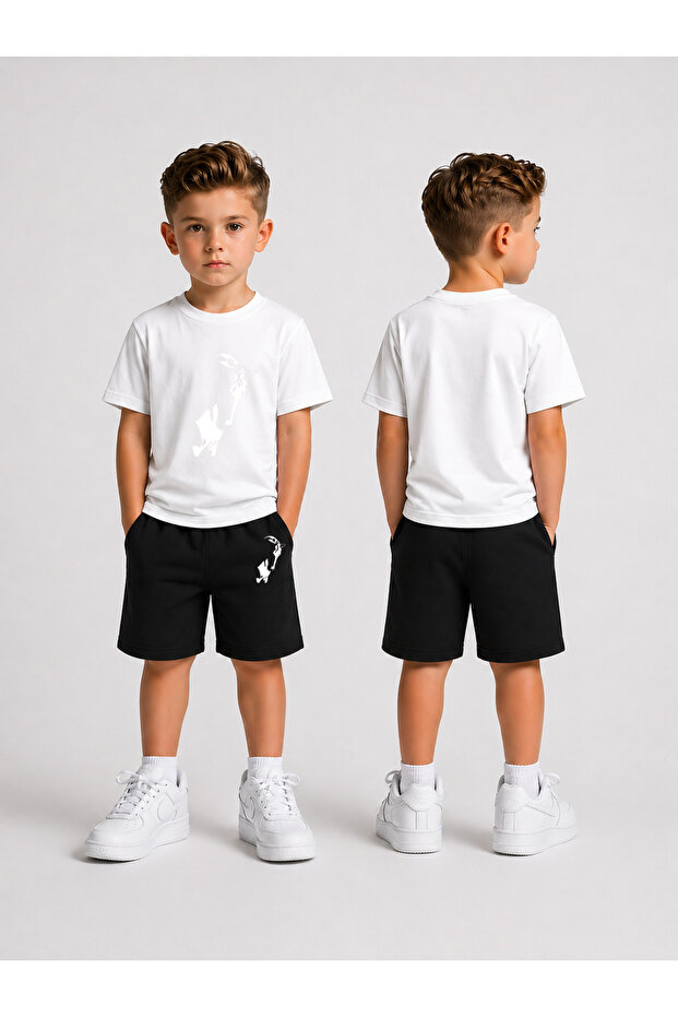 Children's T-Shirt and Shorts Set Printed Cotton Summer Combination
