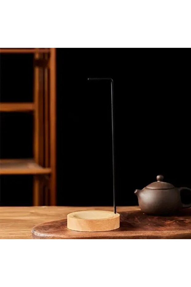 black Creative Upside Down Incense Burner Incense Stick Holder Wooden Round Incense Tray Ornament Be