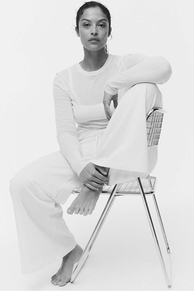 Cotton drawstring trousers