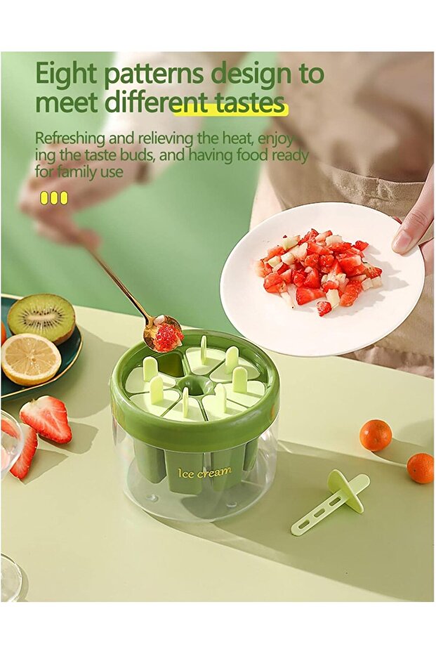 Triangular Prism Popsicles Molds, 8 Pieces Popsicle Maker Multicolor - 5