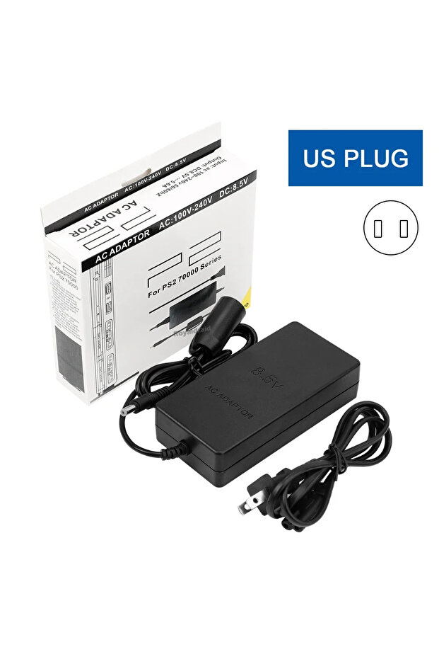 US PLUG NEW for PS2 Slim 70000 Console EU Plug / US Plug Power Supply For PS2 Replacement AC Adapter