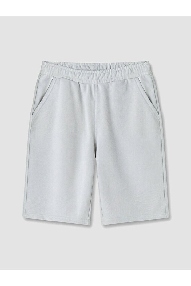 Gray Boy's Shorts with Elastic Waist