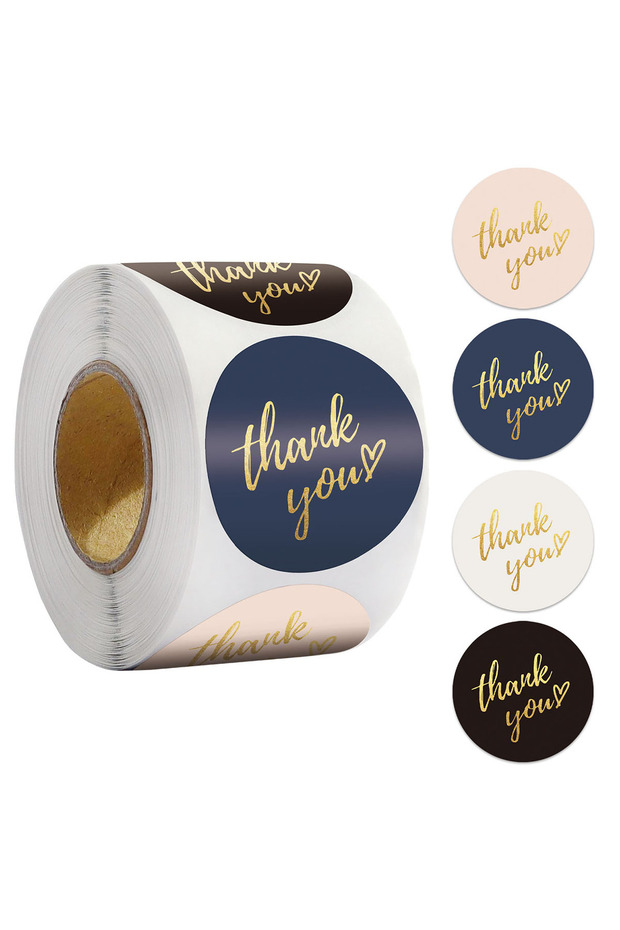 500pcs 50-500pcs 1inch Blue Thank You Stickers For Envelope Sealing Labels Stationery Supplies Handm