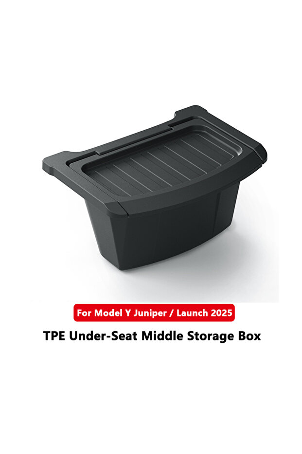 1Pcs 25 MY For Tesla Model Y Juniper 2025-2026 Rear Center Console Floor Storage Box TPE Backseat Or