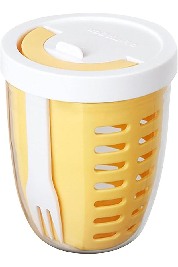 Silk Route - Reusable Fruit Cup with Lid, Double-Layer Parfait Cups, Leak-Proof Containers