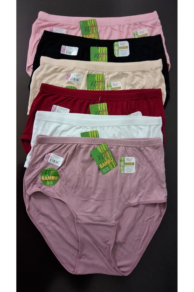 2408 Women's Bamboo Ribana Bato Panties 12 Pieces